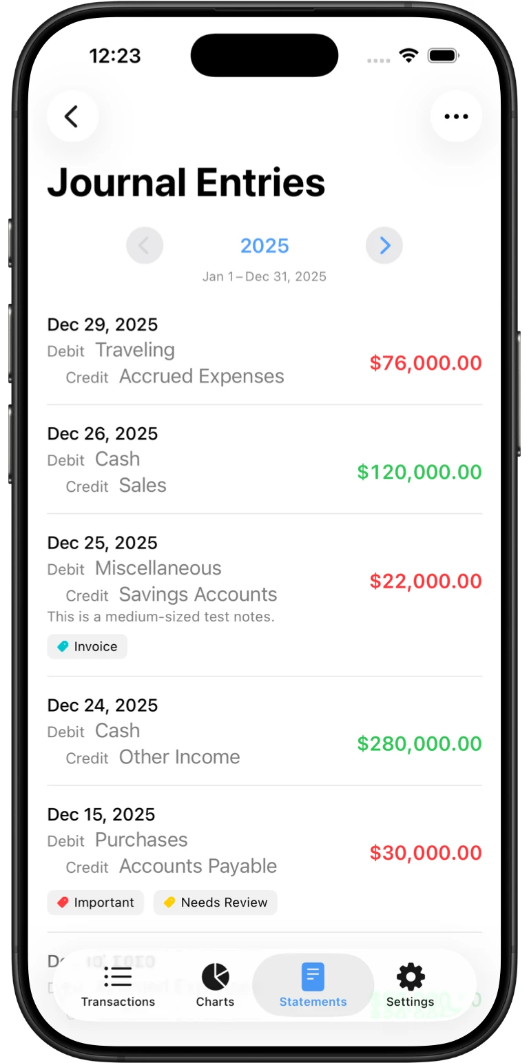 Choose single or double-entry bookkeeping.